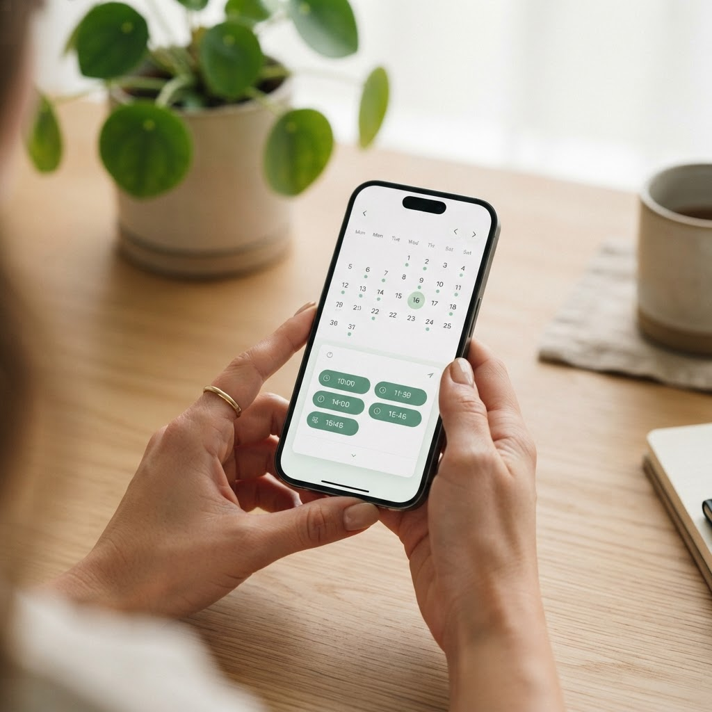 Booking on a phone
